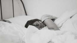 sleeping b&w