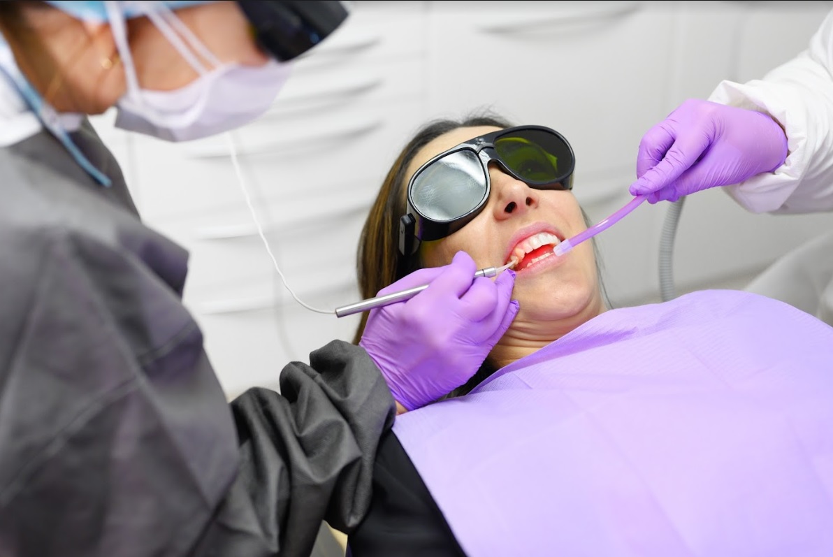 laser dentistry woman