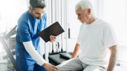 doctor knee pain old