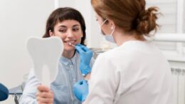 smiling at the dentist