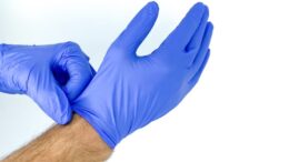 blue glove