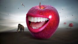 smiling apple