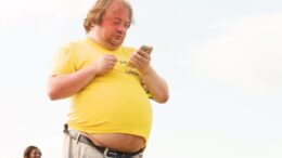 Yellow fat obese guy