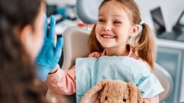 child girl at the dentist