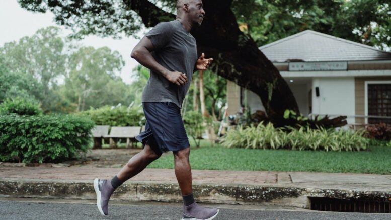 black man fitness running